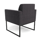 Poltrona Sala De Estar Industrial Preto Marisa Bouclê Grafite