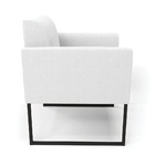 Poltrona Sala De Estar Industrial Preto Marisa Bouclê Off Whi