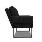 Poltrona Sala De Estar Industrial Pto Anitta Sintético Pu Pre