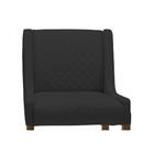 Poltrona Sala De Estar Lolla 1 Lugar Madeira Corino Preto