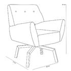 Poltrona Sala De Estar Melli Veludo Bege