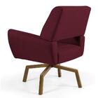 Poltrona Sala De Estar Melli Veludo Marsala