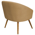 Poltrona Sala De Estar Mona Pés Palito Castanho Bouclé Camel