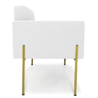 Poltrona Sala De Estar Pé De Ferro Dourado Elisa Bouclê D03 -