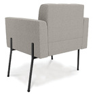 Poltrona Sala De Estar Pé De Ferro Preto Elisa Bouclê Cinza D