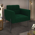 Poltrona Sala De Estar Pé De Ferro Preto Elisa Bouclê D03 - D