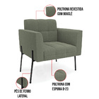 Poltrona Sala De Estar Pé De Ferro Preto Elisa Bouclê D03 - D