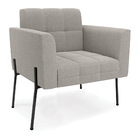 Poltrona Sala De Estar Pé De Ferro Preto Elisa Bouclê D03 - D