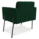 Poltrona Sala De Estar Pé De Ferro Preto Elisa Bouclê Verde D