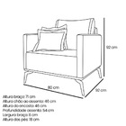 Poltrona Sala De Estar Pé De Ferro Preto Rafaela Linho S04 -