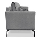 Poltrona Sala De Estar Pé De Ferro Preto Rafaela Linho S04 -