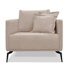 Poltrona Sala De Estar Pé De Ferro Preto Rafaela Linho S04 -