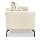 Poltrona Sala De Estar Pé De Ferro Preto Rafaela Linho S04 -