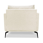 Poltrona Sala De Estar Pé De Ferro Preto Rafaela Linho S04 -