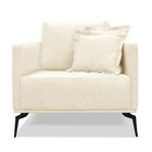 Poltrona Sala De Estar Pé De Ferro Preto Rafaela Linho S04 -