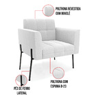 Poltrona Sala De Estar Pé De Ferro Pto Kit 2 Elisa Bouclê D03