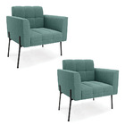 Poltrona Sala De Estar Pé De Ferro Pto Kit 2 Elisa Bouclê Ver