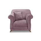 Poltrona Sala De Estar Pé De Madeira Julieta Veludo S04 - D'r