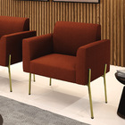 Poltrona Sala De Estar Pé Ferro Dourado Marisa Bouclê D03 - D