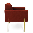 Poltrona Sala De Estar Pé Ferro Dourado Marisa Bouclê D03 - D