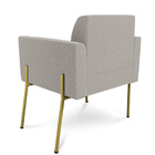 Poltrona Sala De Estar Pé Ferro Dourado Marisa Bouclê D03 - D