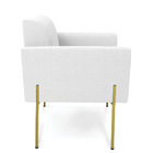 Poltrona Sala De Estar Pé Ferro Dourado Marisa Bouclê D03 - D