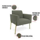 Poltrona Sala De Estar Pé Ferro Dourado Marisa Bouclê D03 - D