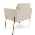 Poltrona Sala De Estar Pé Ferro Dourado Marisa Bouclê D03 - D