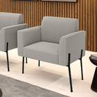 Poltrona Sala De Estar Pé Ferro Preto Marisa Bouclê D03 - D'r