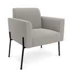 Poltrona Sala De Estar Pé Ferro Preto Marisa Bouclê D03 - D'r