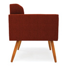 Poltrona Sala De Estar Pé Palito Castanho Elisa Bouclê Terra