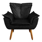 Poltrona Sala De Estar Pé Palito De Madeira Opala Corano D03