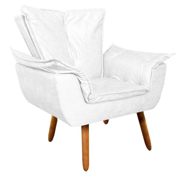 Poltrona Sala De Estar Pé Palito De Madeira Opala Corano D03