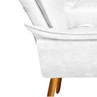 Poltrona Sala De Estar Pé Palito De Madeira Opala Corano D03