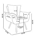 Poltrona Sala De Estar Pé Palito De Madeira Opala Suede D03 -