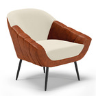 Poltrona Sala De Estar Pé Palito Ferro Giovana Nozes/linho Be