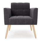 Poltrona Sala De Estar Pé Palito Natural Elisa Bouclê D03 - D