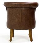 Poltrona Sala De Estar Pés Madeira Olinda Corano Marrom