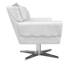 Poltrona Sala Decorativa Anitta Giratória Cromada Sintético D