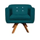 Poltrona Sala Decorativa Com Strass Kit 2 Julia Giratória Mad