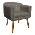 Poltrona Sala Decorativa Com Strass Kit 2 Julia Pé Palito Cas