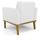 Poltrona Sala Decorativa Elisa Base De Madeira Castanho Sinté