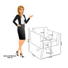 Poltrona Sala Decorativa Elisa Giratória Madeira Sintético Pu