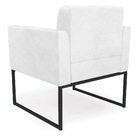 Poltrona Sala Decorativa Elisa Industrial Preto Sintético Pu