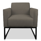 Poltrona Sala Decorativa Estar Industrial Preto Marisa Linho