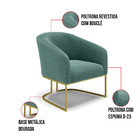 Poltrona Sala Decorativa Industrial Dourado Stella Bouclê Ver
