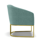 Poltrona Sala Decorativa Industrial Dourado Stella Bouclê Ver