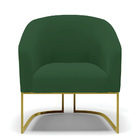 Poltrona Sala Decorativa Industrial Dourado Stella Veludo Ver