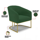 Poltrona Sala Decorativa Industrial Dourado Stella Veludo Ver