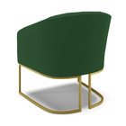 Poltrona Sala Decorativa Industrial Dourado Stella Veludo Ver